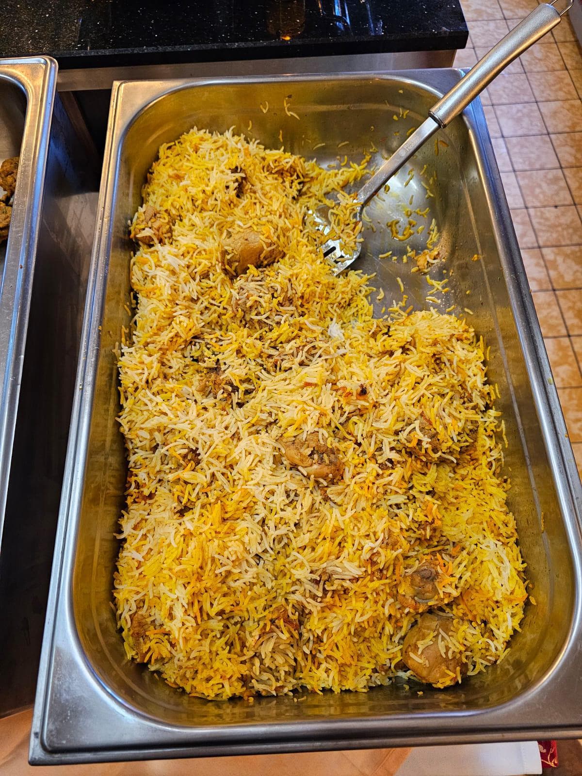 Golden saffron biryani
