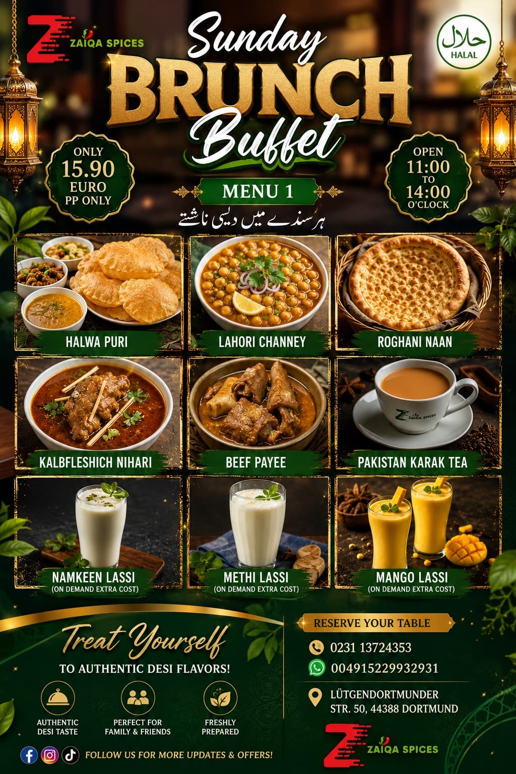 Sunday Brunch Buffet — Menu 1